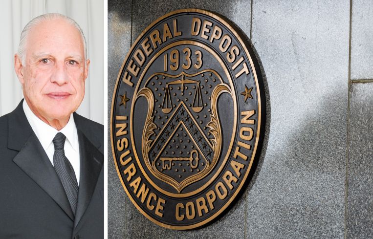 EJME founder Edward Minskoff and the FDIC logo.