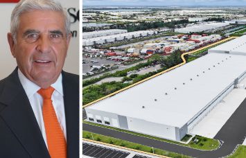 Edward W. Easton, chairman of Easton Group, and Northwest Dade Logistics Center II at 10165 N.W. 142nd Street, Hialeah Gardens, Fla.