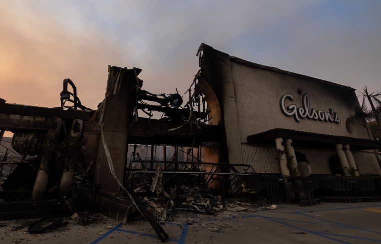 Gelson's Pacific Palisades was completely destroyed in the Palisades fire.