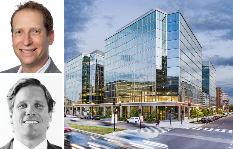 Jonathan Danziger of Avison Young, Evan Behr of JLL, and 250 Massachusetts Avenue NW, Washington, D.C.