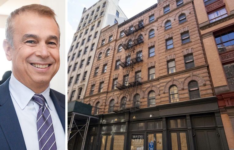 Ken Colao, president and CEO of CNY Group, and 143 Franklin Street, where an ultra-luxury condo will be built.