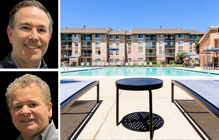 Donaldson co-founders Kevin H. Smith and Carlton Einsel and Country Place Apartments in Burtonsville, Md.