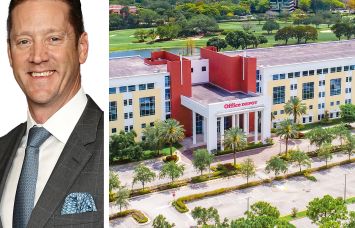 Marc Mastronardi, president of Equinox, and the former Office Depot headquarters in Boca Raton, Fla.
