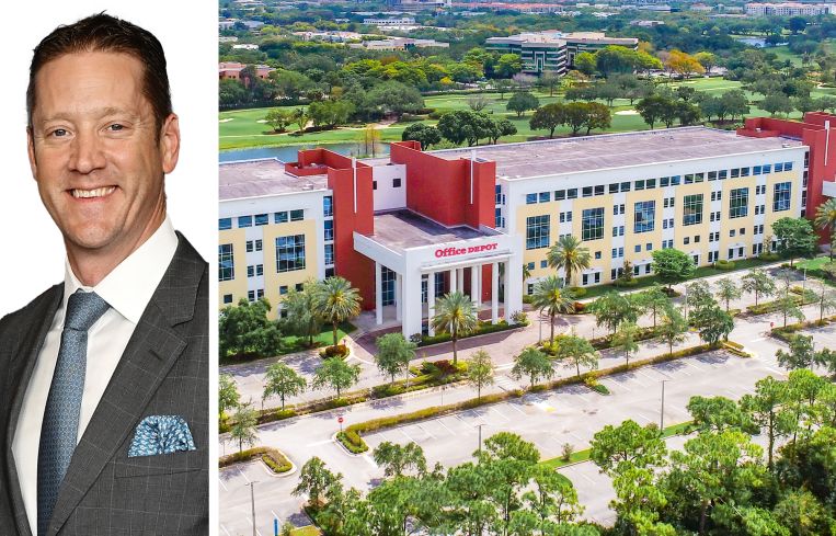 Marc Mastronardi, president of Equinox, and the former Office Depot headquarters in Boca Raton, Fla.