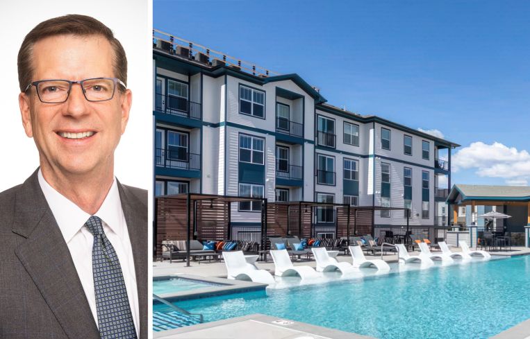 Richard Litton of Harbor Group International and one of the portfolio properties.