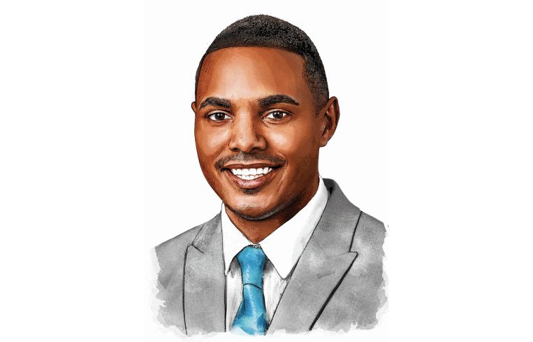 A drawing of Ritchie Torres.