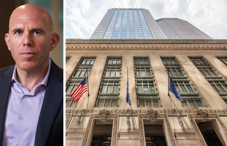 RXR CEO Scott Rechler and 450 Lexington Avenue.