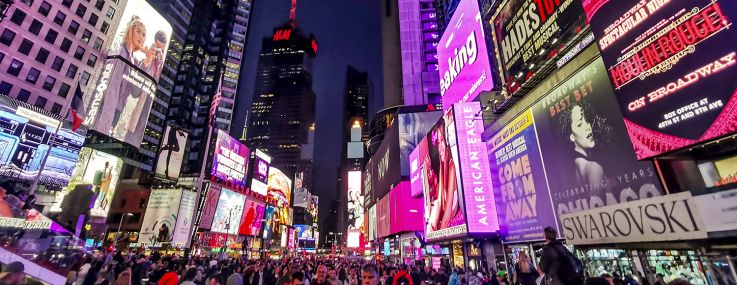 A shot of Times Square.