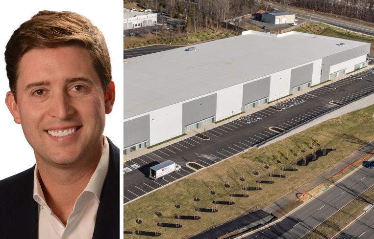Matan Companies managing director Zach Jung and Redstone Industrial Park, Manassas, Va.