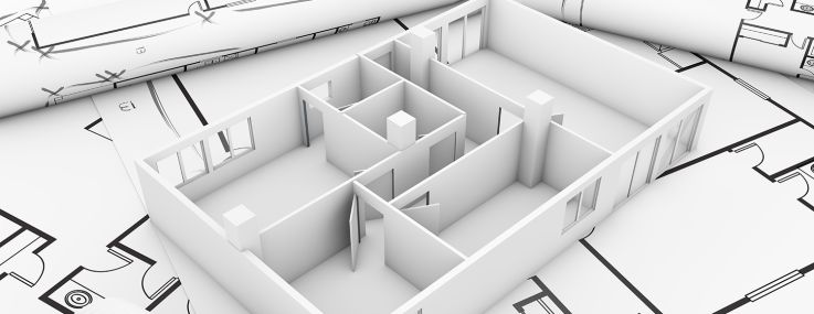 3-D floor plan on paper floor plans.