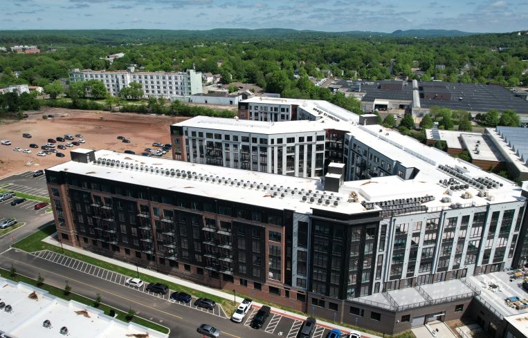 Axis 201, a 398-unit luxury multifamily property just west of Yale University in New Haven, Conn.