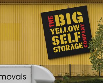 A logo of The Big Yellow Self Storage.