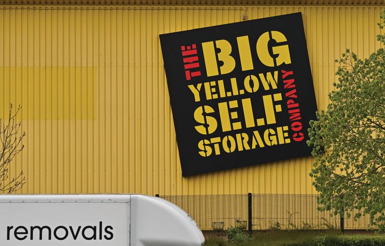 A logo of The Big Yellow Self Storage.