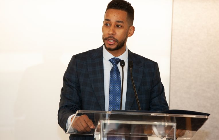 Brooklyn Borough President Antonio Reynoso speaks at Commercial Observer's Brooklyn Market Forum.