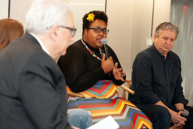 Lindsay Greene, president & CEO of Brooklyn Navy Yard, speaks at the Campus Effect panel at Commercial Observer's Brooklyn Market Forum.