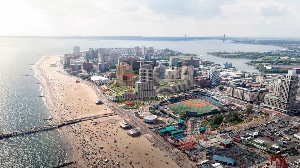 A rendering of the proposed Coney Island West development.