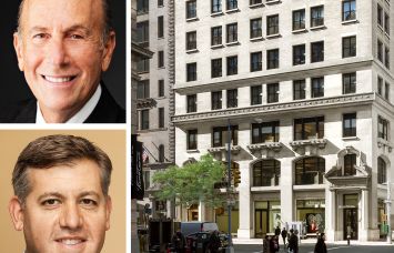 David Levinson, CEO of L&L Holding, Adam Frazier, CEO of Columbia Property Trust, and 114 Fifth Avenue.