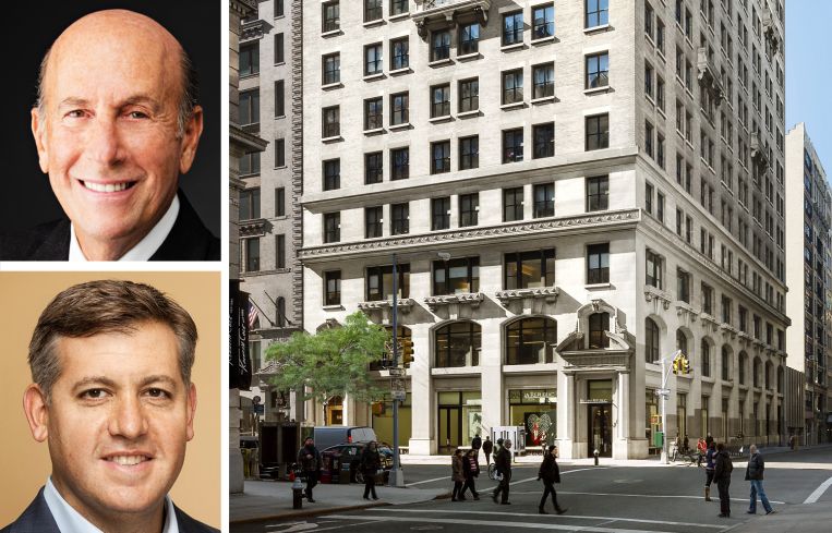 David Levinson, CEO of L&L Holding, Adam Frazier, CEO of Columbia Property Trust, and 114 Fifth Avenue.