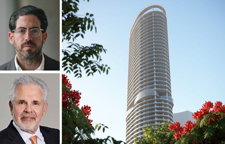 Terra CEO David Martin, GFO Investments founder Russell Galbut, and a rendering of Five Park.