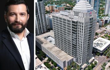 Dirk Goergen, DWS Americas CEO, and Bank of America Plaza, Fort Lauderdale, Fla.