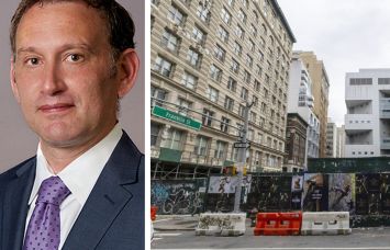 Eran Polack of HAP Investments and the empty lot at 65 Franklin Street.