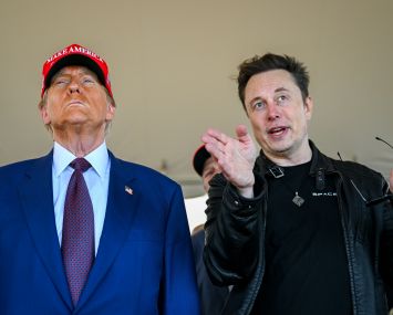 President Donald Trump and Elon Musk.