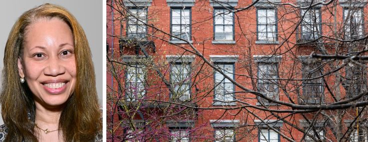 Empire State Development's Hope Knight and apartment buildings in New York City.