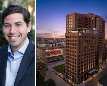 Peachtree Group's Jared Schlosser and AC Hotel and Element San Antonio Riverwalk.