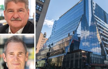 WeWork CEO John Santora, Amazon CEO Andy Jassy, and 5 Manhattan West.