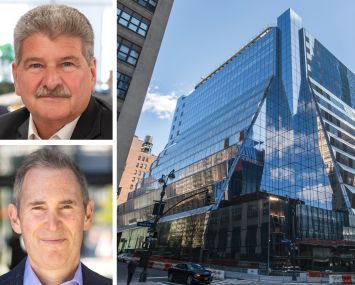 WeWork CEO John Santora, Amazon CEO Andy Jassy, and 5 Manhattan West.