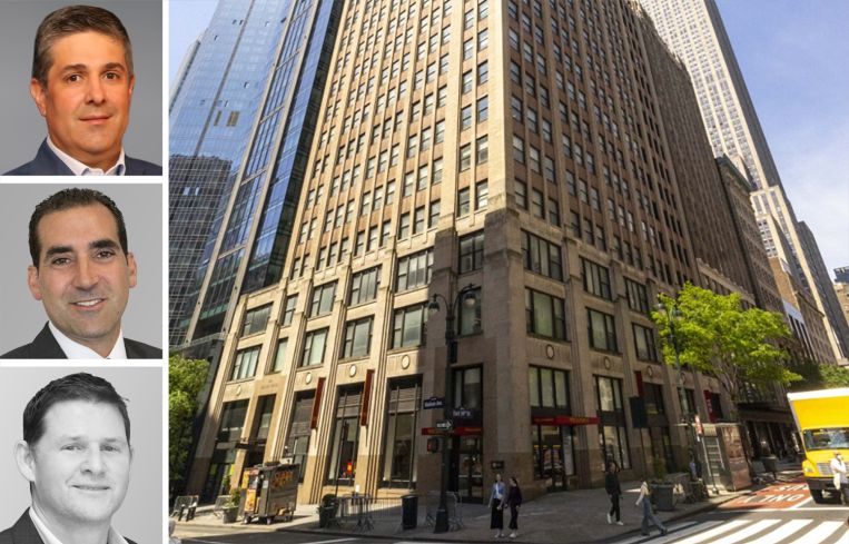 Jon Fanuzzi, Eric Cagner, and Matthew Leon of Newmark, and 180 Madison Avenue.