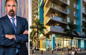 Related Group CEO and founder Jorge Pérez and a rendering of 3160 Mundy Street.