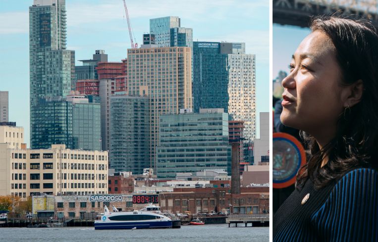 Long Island City waterfront and New York City Council member Julie Won.