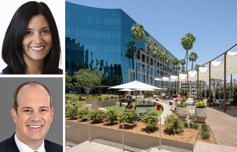 JLL's Monica Enes and Jason Fine, and Aero Long Beach.