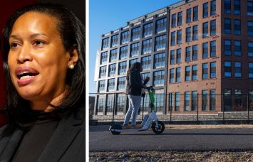 Washington, D.C. Mayor Muriel Bowser and an housing developments in Washington, D.C.