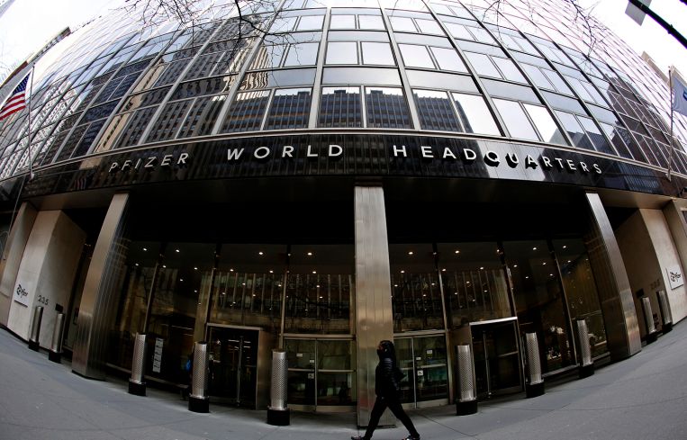 Pfizer's former World Headquarters at 219 East 42nd Street.Pfizer's former World Headquarters at 219 East 42nd Street.