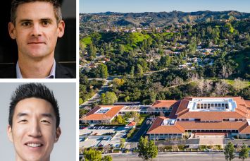 Spencer Rose, managing principal at the Palisade Group, Terence Kim of Cross Ocean Partners, and The Park Calabasas at 4500 Park Granada, Calabasas, Calif.