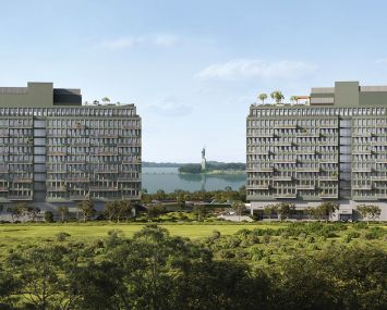 Rendering of Scholars Village, a 500 unit apartment complex.