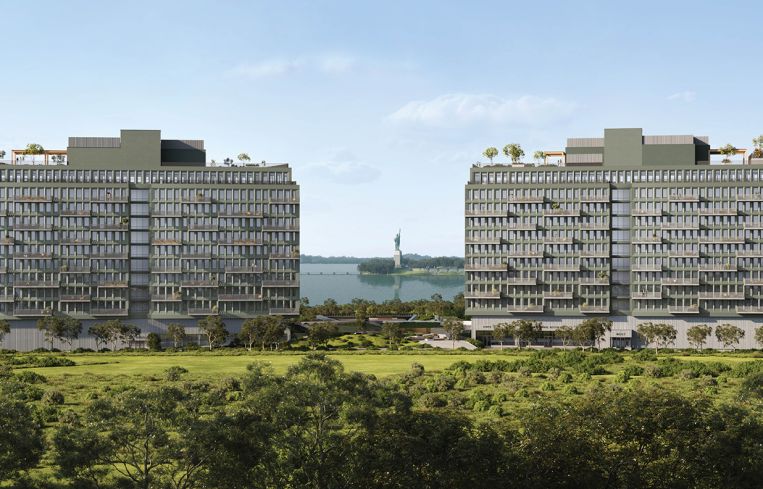 Rendering of Scholars Village, a 500 unit apartment complex.