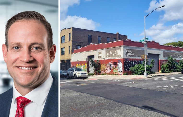 Sean Kelly, partner at Ariel Property Advisors, and 224 3rd Avenue, Brooklyn.