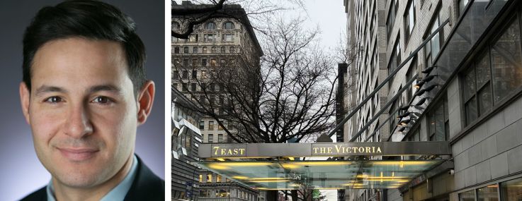Steve Gonzalez, vice president retail leasing at TF Cornerstone, and 7 East 14th Street.