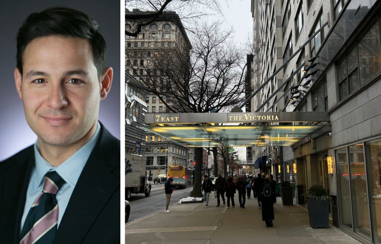 Steve Gonzalez, vice president retail leasing at TF Cornerstone, and 7 East 14th Street.