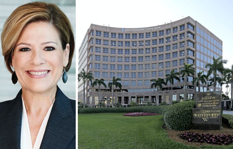 Tere Blanca, founder of Blanca Commercial Real Estate, and 5200 Waterford District Drive.