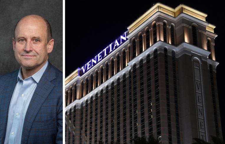 Vici CEO Edward Pitoniak and the Venetian Las Vegas.