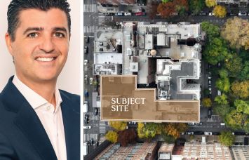 Legion Investment Group CEO Victor Sigoura and parcels of land purchased by Legion at 38 Gramercy Park East.