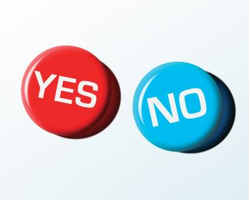 Yes and no buttons.