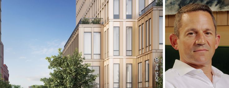 A rendering of 420 Carroll, Brooklyn and The Domain Companies co-CEO Matthew Schwartz.