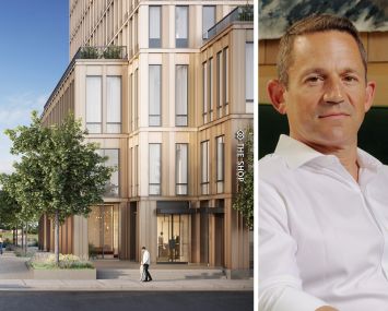 A rendering of 420 Carroll, Brooklyn and The Domain Companies co-CEO Matthew Schwartz.
