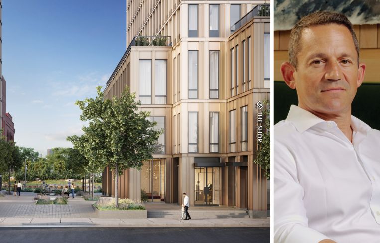 A rendering of 420 Carroll, Brooklyn and The Domain Companies co-CEO Matthew Schwartz.