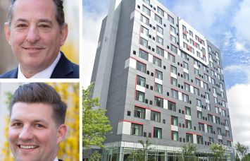 RIPCO Real Estate's Adam Hakim and James Murad, and a Residence Inn by Marriott at142-30 135th Avenue, Queens.